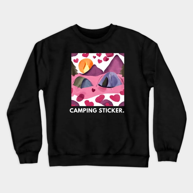 Camping Lover Crewneck Sweatshirt by BlackMeme94